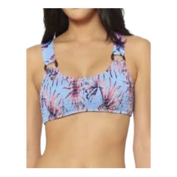 Jessica Simpson Women's Palmy Days O-Ring Bandeau Swim Suit Sz M - Picture 4 of 5